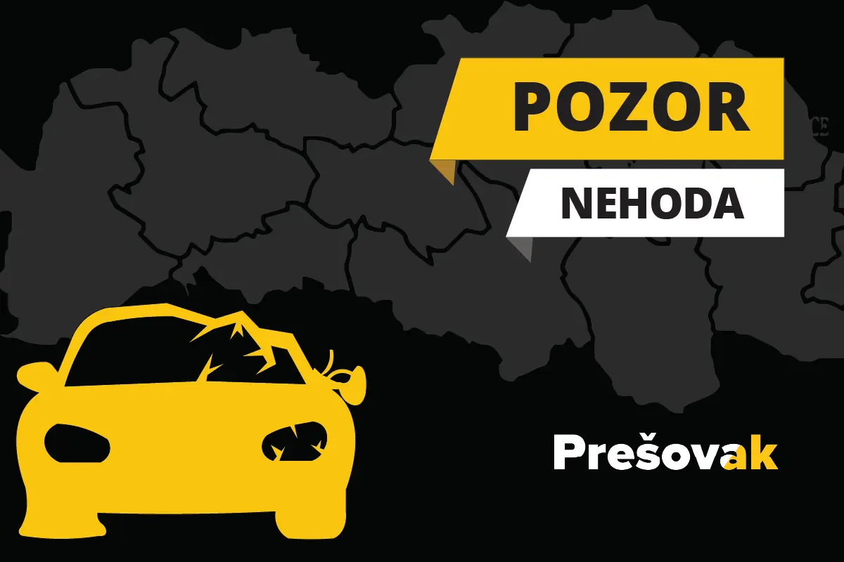 Foto: Dopravná nehoda za Spišskou Belou v smere na Kežmarok: Na ceste I/66 je blokovaný jeden pruh