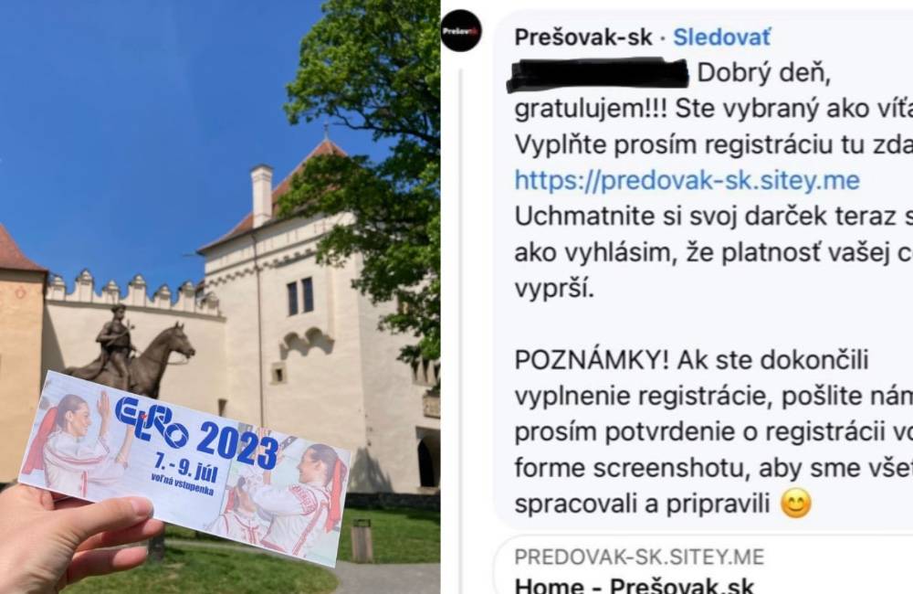 Foto: POZOR: Pod našou súťažou na Facebooku Prešovak.sk vyčíňajú podvodníci