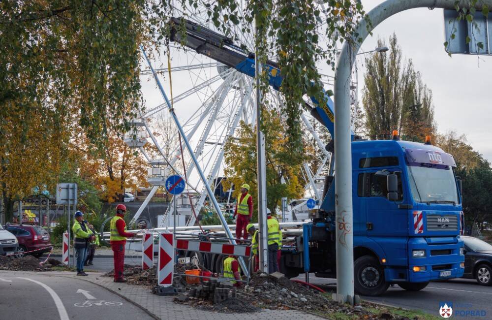 FOTO: V Poprade pokračuje výmena verejného osvetlenia, do konca roka by mala byť kompletne dokončená