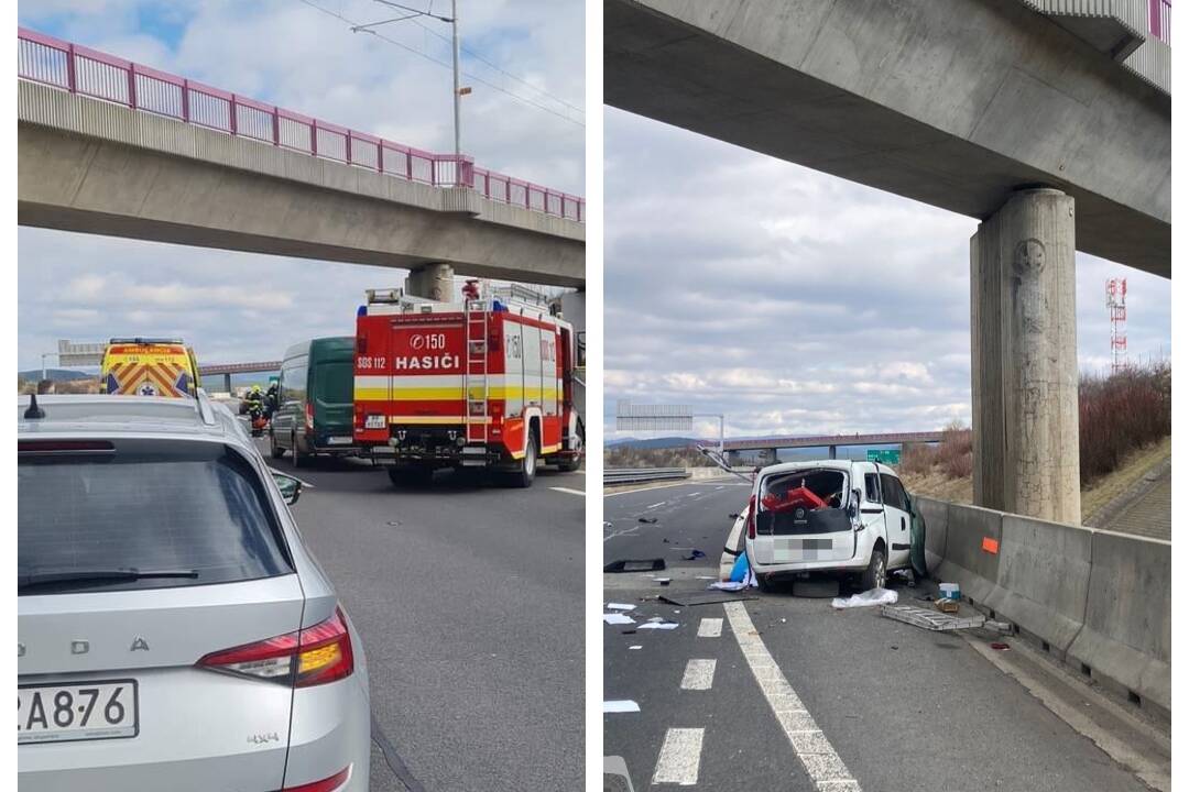 Foto: Na diaľnici pod Tatrami došlo k tragickej dopravnej nehode, vodič zraneniam podľahol