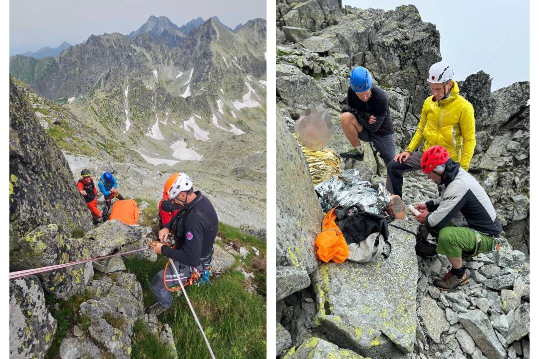 Horskí záchranári absolvovali dve náročné akcie v masíve Gerlachu: Pomoc potrebovali horolezci po páde