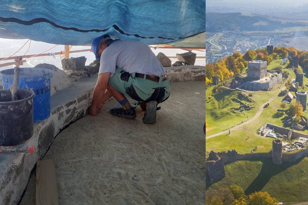 FOTO: Hrad Šariš dostáva novú tvár. Alžbetka sa dočkala strechy, robotníci finišujú