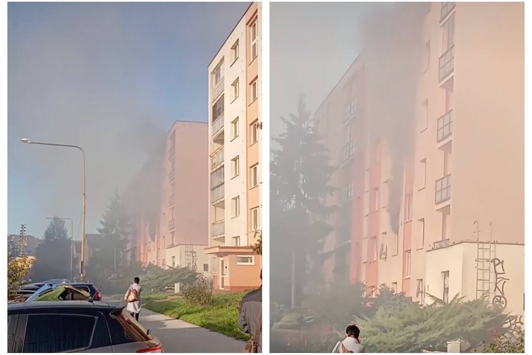 Foto: VIDEO:  V bytovke na Štefánikovej v Prešove došlo k požiaru