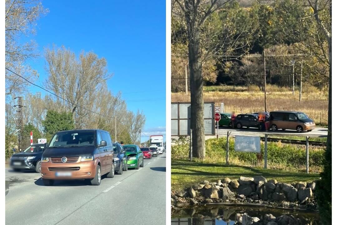 Foto: Vo Veľkej Lomnici vás čaká zdržanie: Narazili do seba tri autá