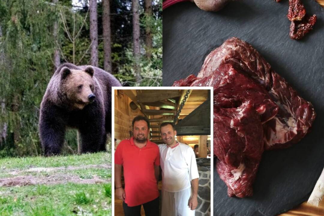 Foto: Za kolibou s medvedím mäsom stojí olympijský medailista Pavol Hurajt. Získali sme ho legálne, bráni sa 