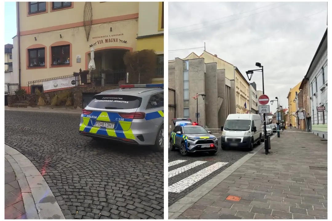 Foto: Jarková ulica v Prešove bola uzatvorená: Na opáskovanom mieste zasahovali policajti