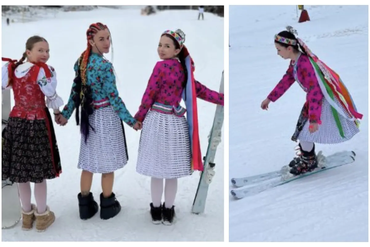 Foto: VIDEO: V stredisku vo Vyšných Ružbachoch zvolili netradičné oblečenie. Na svahu sa lyžovalo v krojoch