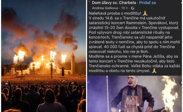 Veriaci z Prešova protestujú proti "satanistickému" koncertu Rammstein v Trenčíne