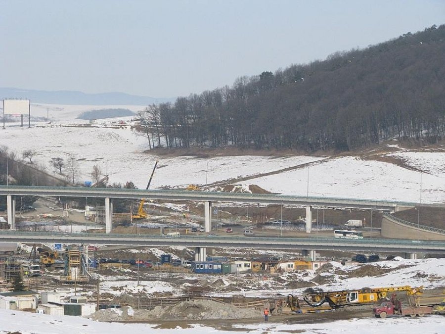 Výstavba D1 Prešov, západ - Prešov, juh, fotografie február 2018, foto 2